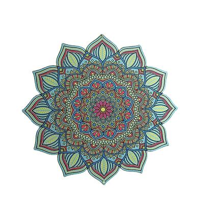 China Art Decor Mandala Wind Spinner Stainless Steel Wind Sculpture for Garden Decoration for sale