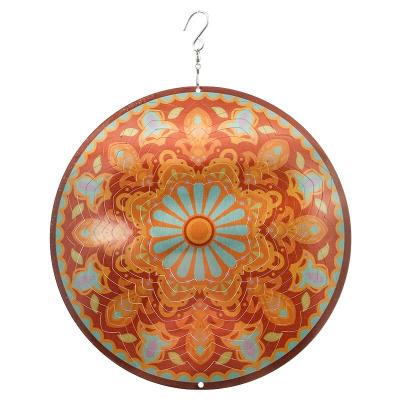 China Art Decor Metal Mandala Wind Spinner Sun Catcher 3D Wind Spinner Garden Wind Spinner for sale