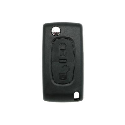 China Replace the Peugeot 2 button car key with the battery holder key shell (the blade without spline) for sale