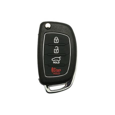 China Replace Car Key Hyundai 3+1 Buttons Flip Remote Key Full FSK 433Mhz for sale