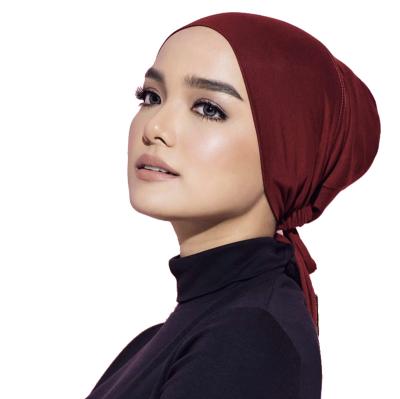 China Hot Wholesale Luxury Muslim Fashion Designs Under Edge Scarf Inner Cotton Modal Inner For Women Turban for sale