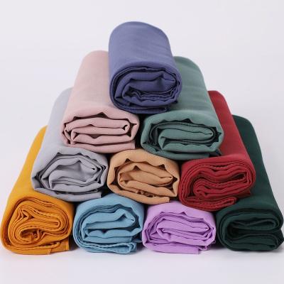 China 2022 New Fashion Women Chiffon Malaysian Muslim Chiffon Hijab Pearl Chiffon Hijab Scarf Tie Scarf Thin Single Head Scarf Shawl for sale