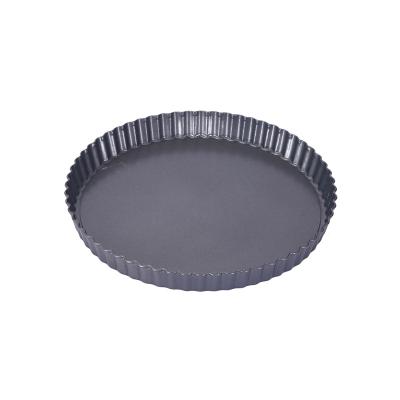 China Sustainable Carbon steel detachable bottom non stick round pizza heating plate pizza pan suit bakeware for sale