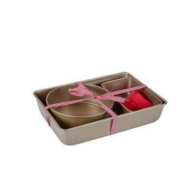 China Sustainable Kitchen utensils bakeware sets Christmas gifts Non stick 15 inch square turkey baking tray for sale