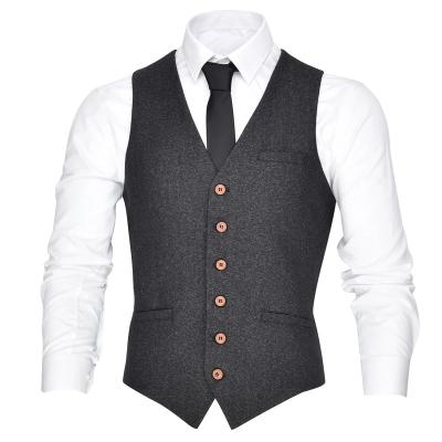 China Anti-Wrinkle New Arrival Business Wear Vest Evening Worsted Prom Plus Size Mens Vests And Vests for sale