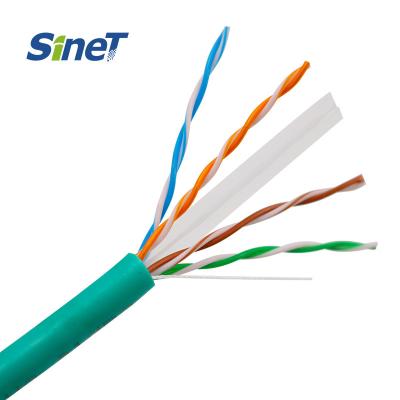 Chine 1000ft 305m Any Color Available 4 Pairs 23AWG CCA CU Copper 0.57mm Network Data Cable Cat6 UTP Cable à vendre