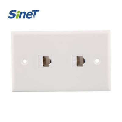 중국 America Style Faceplate with Rj45 Face Plate RJ45 Network Ketstone Jack 114*70mm 판매용