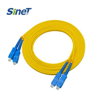 Chine FC/SC/LC/ST UPC Polish Single Mode Fiber Optical Jumper 1m 3m 5m Yellow Fiber Optical Patch Cord à vendre