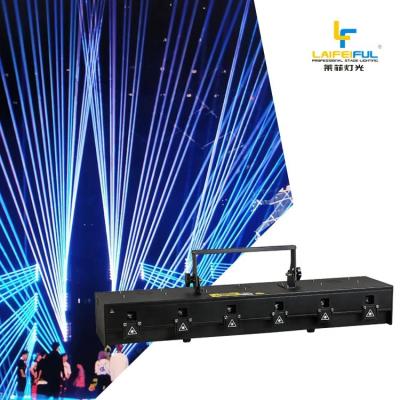 China Theme Park 6 Lens RGB Lens Scan Lines DJ Disco Laser Beam DMX 12watt Light With Patterns Stage Laser Lighting for sale