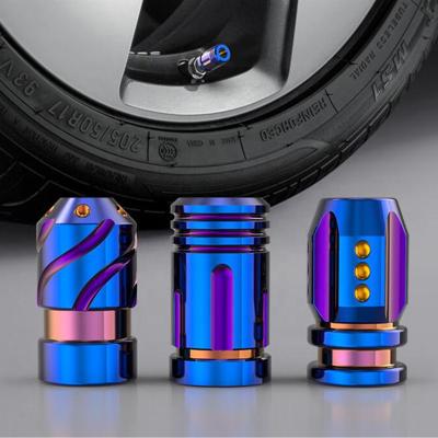 China Vtogether V00002200 2pcs/set Metal Parts Car Universal Tire Dustproof Colorful Dustproof Decoration Car Burnt Outer Valve Cover for sale