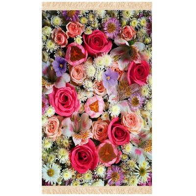 China Washable Customizable Digitally Printed Carpet Home Flower Graphic Printed 3d Rugs Cover For Carpet Living Room for sale