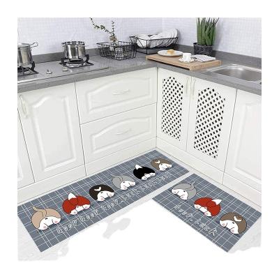 China Mats Good Quality 3d Washable Rugs Relieve Anti Fatigue Mat Soft Fashion Waterproof Kitchen Floor Set 2Pcs for sale