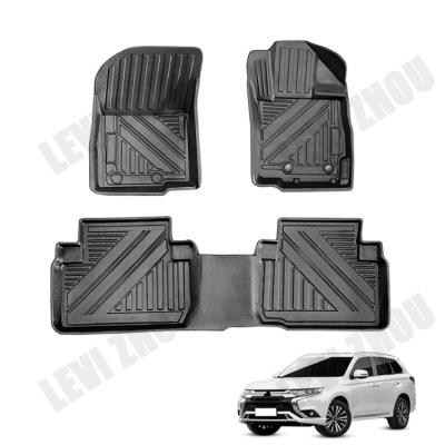 China Waterproof/Dustproof/Non-Slip/Easy Clean All Weather Floor Mats For Mitsubishi Outlander Mats Black Non-Slip Accessories 2016-2021 Custom Car for sale