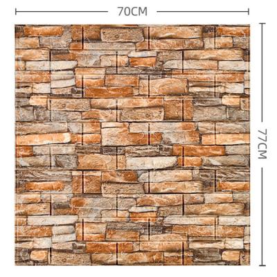 China 27.5x30.5 Modern Inches 3D Foam Wall Panels Brick Wall Panel PE Foam Wallpaper Panels For Bathroom Kitchen Living Room Home Decoration for sale