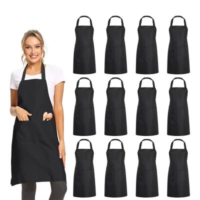 China Wholesale home restaurants waterproof kitchen coffee apron Cooking chef polyester cotton AP140 custom copy for kids and adults for sale