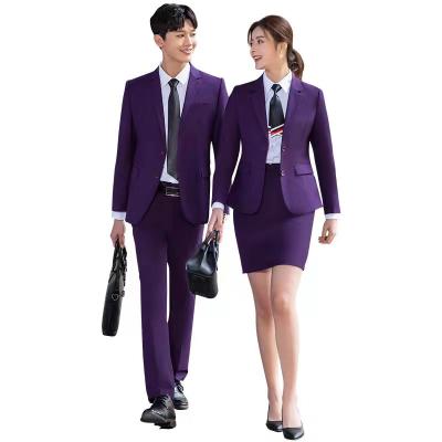 China Wholesale Custom Anti-Wrinkle Suits Men and Women 2 Pcs Suits Professional Set Professional Blazer ST008 for sale