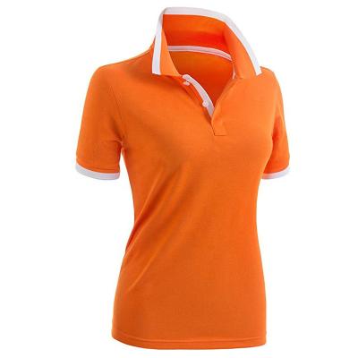 Cina PL063 Anti-wrinkle golf gym fitness sports short sleeve polo women girls polo shirt in vendita