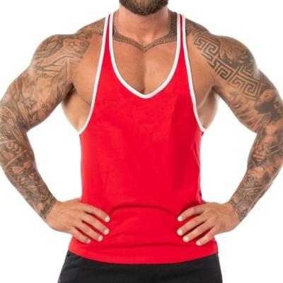 China TK191 Man White Workout Tank Top Gym Wear High Quality Smooth Anti-pilling en venta