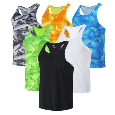 China TK197 QUICK DRY Muscle Fitness Vest Men Outdoor Running Quick-Drying Men's Breathable Sports Tank Tops en venta