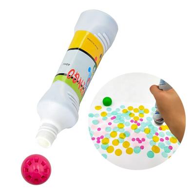 China Custom Empty Dot Dabbers Plastic Painting Bottle Bingo Set Ink Refill Bottle 40ml Paint Drawing Containers For Graffiti And Suction for sale