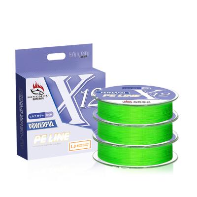 China Factory supply direct pe string fishing line float cue X12 100m cheapest fishing line for sale