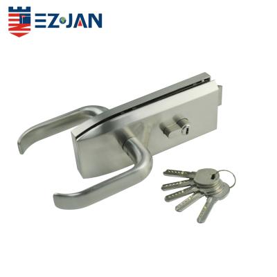 China High quality SS304/SS201/Zinc-alloy security stainless steel satin glass to glass door glass door lock à venda