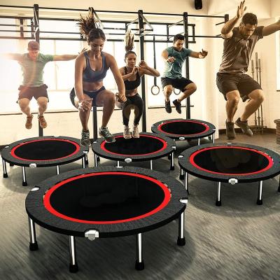 China With Protective Net Foldable Round Trampoline With Handle For Gymnasium for sale