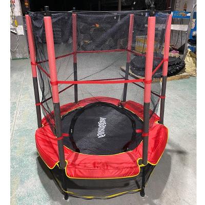 China With 55inch Fitness Equipment Mini Gymnastic Trampoline Trampoline Protective Net Good Quality Commercial Jumping Park for sale