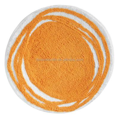 China 100% Microfiber Rug Orange Polyester Shaggy Round Eco - Friendly for sale