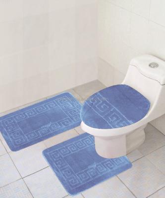 China 3 Piece Bath Cover Set Eco-friendly Rug, Anti Slip Bathroom Rug, Modern Cover Floor Mat Rugs for sale