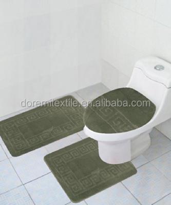 China Microfiber Polyester Plain Bath Mat , Home Textile 3 Pcs Thin Bath Mat for sale