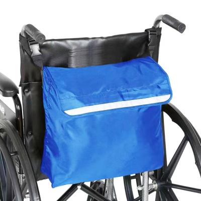 China 420D Oxford cloth Large capacity lightweight outdoor wheelchair armrest bag Electric wheelchair back storage bag for sale