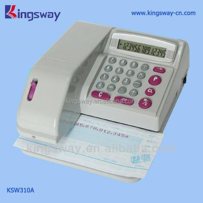 China 2018 Insurance Provider Kingsway Commercial Check Personalize Machine 310. KSW310 for sale