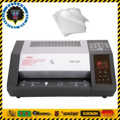 China 6 Rollers Office Laminating Machine A3 A4 A5 A6 Size Heating Elements Laminator for sale