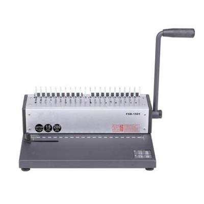 China Manual Comb Binder Machine Punching Up To 15 Sheets A4 Comb Binder for sale