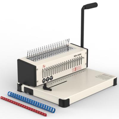 China Van het Boekbindi van de kam de Bindende Machine van het de Kambindmiddel van de de Machinestempel Witte Kleur van Mahine Te koop