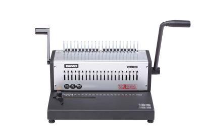 China White Manual Comb Binder Machine Double Handles 21 Holes With Free Pins for sale