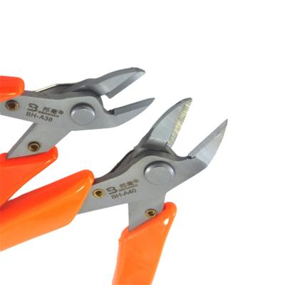 China Cutting Anti-Slip Plastic Handle Diagonal Pliers Cutters Cable Cut Side Pliers for sale