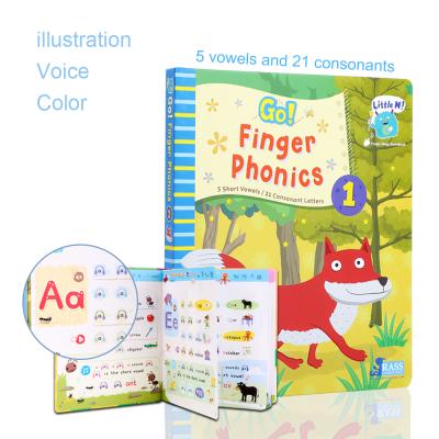 China Finger Educational Funny Sound Book Music Cheerful Toy English Big Pictures Acoustics Learning English Acoustics Reader for sale