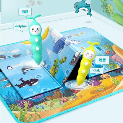 China Doodle Educational Healthy Cartoon Toy Non-Toxic Non-Slip Toy Audio Mat For Kids Children Folding Educational Floor Mat for sale