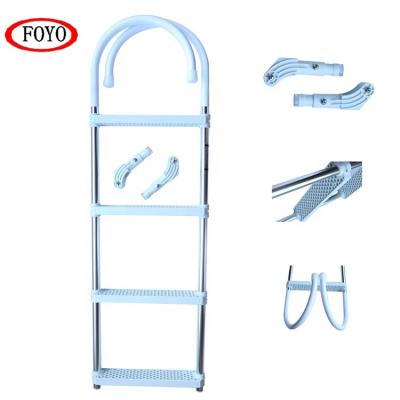 China Used In Marine Hot Selling Brand FOYO Leisure Boat Accessories Aluminum Boat Step Ladders 3 Folding For Boat & Sailboat & Yacht for sale