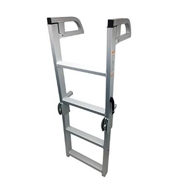 China Used in Foyo Marine Boat Leisure Folding Ladder 4 Steps Aluminum Aluminum Boat Ladders for Yacht for sale