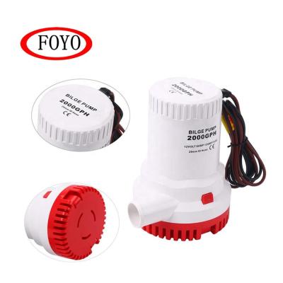 China Used in FOYO Brand 12V 2000 GPH Marine Electric Submersible Bilge Pump Marine Salling Boat with Hose ID 29mm Electric Submersible Gasoline Price for sale