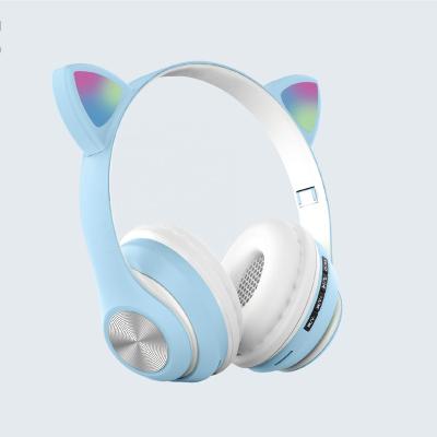 China Earphone Bestselling FM Wireless Radio Over Ear Electronic Game Headphones Cat Ear LED Ear Accessories Handsfree BT Wireless Headset For Beats PC for sale