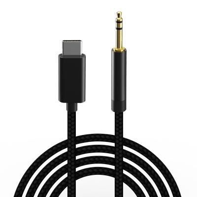 China Charging& AUX cable. 1 meter USB type C male plug to aux cable. 3.5MM male earphone audio for sale