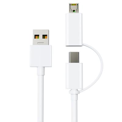 China MP3/MP4 Player 3ft 5ft Dual Head Type C and Micro USB2 in 1 Data USB Charging Cable Te koop