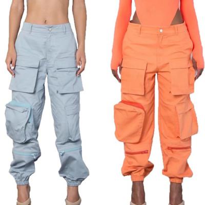 China Anti-Wrinkle Street Stripper Loose Stretch Sports Women Running Cargo Pants With Pockets for sale