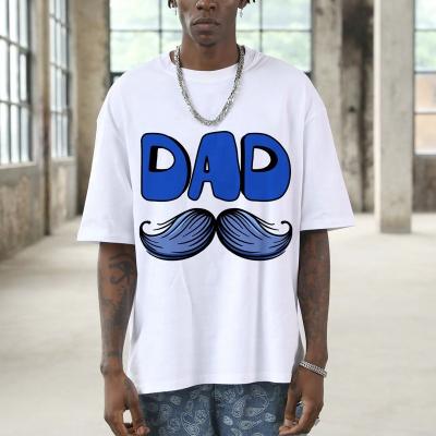 China Wholesale Soft Custom T-shirt Men Anti-wrinkle Cotton Happy Father's Day Super Dad Printing OEM Logo Man T-shirts for sale