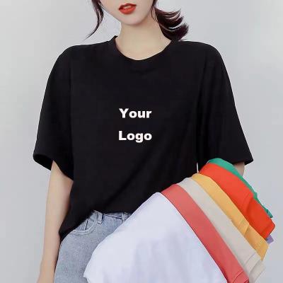 China QUICK DRY custom sublimation 100% cotton women's apparel high quality women's T-shirt custom printing oversized t-shirts for sale