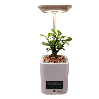 China Desktop Multifunctional Flower Pot With Calendar Speaker Flowerpot Desk Lamp Humidifier Indoor Air Purifier Pot for sale